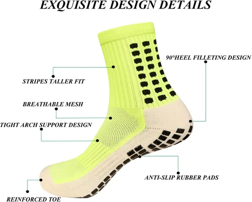Miniatura 21 de fjberrtsat Calcetines de fútbol para hombre, antideslizantes, atléticos, antideslizantes, antideslizantes, para baloncesto, deportes, calcetines