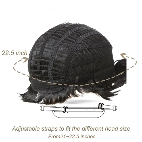 Miniatura 7 de Pelucas cortas Pixie para mujeres negras, corte Pixie negro natural, pelucas cortas y rizadas afroamericanas, pelo sintético con flequillo