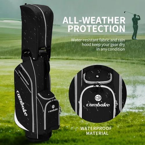 Miniatura 8 de Bolsa ligera para carrito de golf con divisores de longitud completa de 14 vías, bolsa enfriadora, bolsa de golf para hombres y mujeres con correa