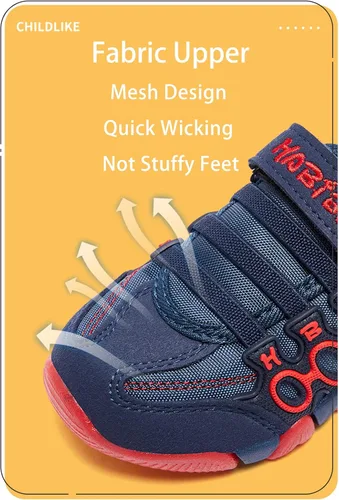 Miniatura 5 de Addshiny Boys Girls Lightweight Breathable Tennis Walking Sneakers Velcro Sport Athletic Trail Running Shoe for ToddlerLittleBig Kid