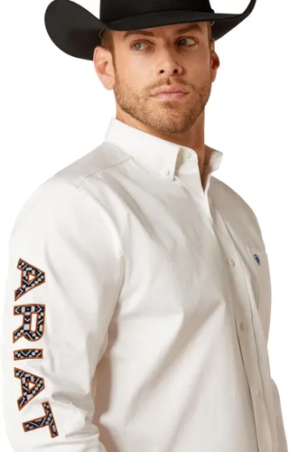Miniatura 39 de Ariat Camisa de sarga con logotipo del equipo para hombre