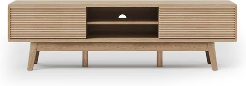 Miniatura 7 de TOLEAD Consola de TV de 59 pulgadas, consola multimedia moderna de mediados de siglo para TV de 55/60/65 pulgadas, soporte de TV de perfil bajo