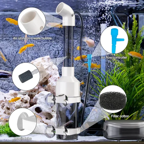 Miniatura 3 de Incubadora y vaso de huevos de pescado: criadero de cíclidos de acuario con bomba de aire incorporada - Caja de reproducción de aislamiento, red