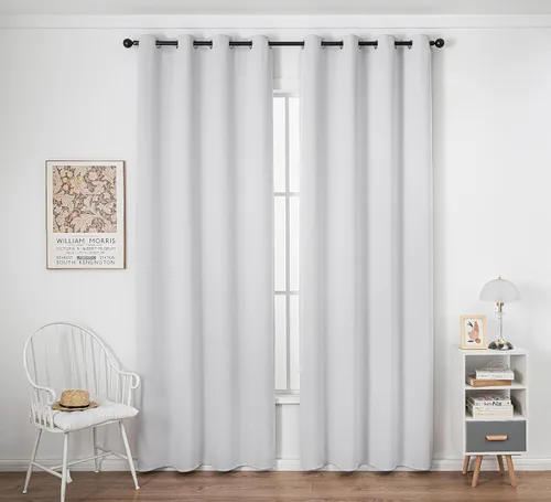 Miniatura 102 de PI Cortinas opacas para dormitorio, tratamiento de ventana con aislamiento térmico de anillo superior, cortinas oscurecedoras de habitación