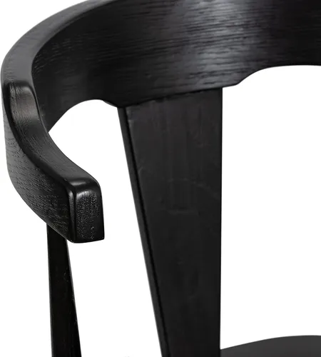 Miniatura 8 de Poly & BARK Enzo Taburete de mostrador – Moderno taburete de bar tapizado con respaldo curvo, asiento acolchado, tapicería premium, patas de madera