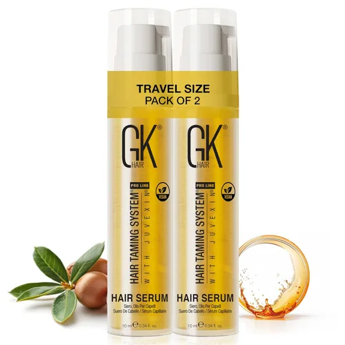 Miniatura 9 de GK HAIR Aceite para cabello encrespado, antiencrespamiento, aceite ligero perfecto para queratina, puntas rizadas, secas y dañadas, sin parabenos