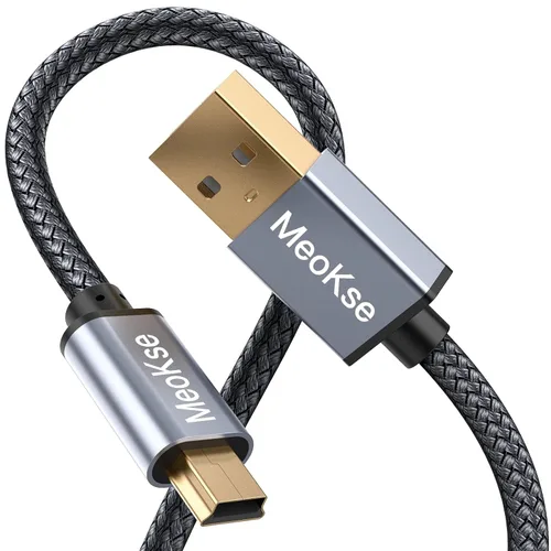 Miniatura 6 de Meokse Cable mini USB de 50 pies/49.2 ft, portátil USB 2.0 tipo A a Mini B, cable de carga de datos de alta velocidad compatible con Hero HD