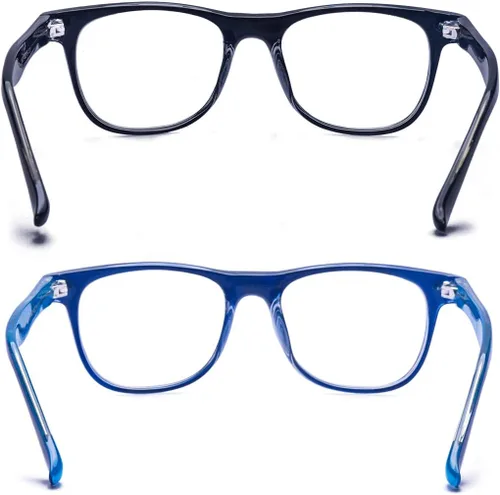 Miniatura 4 de Anteojos con bloqueo de luz azul de computadora para niños y niñas de 3 a 12 años, antifatiga visual Conjunto Negro+azul