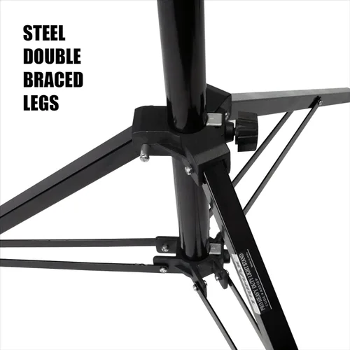 Miniatura 5 de BRITEK Soporte de luz de acero resistente de 9 pies para iluminación de video, retrato y fotografía (2 piezas con bolsa de transporte)