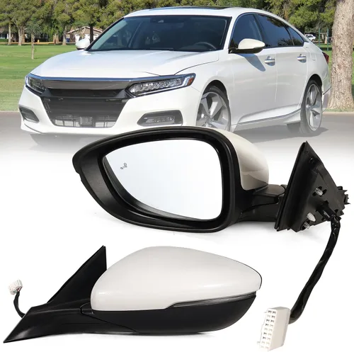 Miniatura 7 de Espejo de puerta lateral izquierdo para Honda Accord LX, Sport 2018-2022 丨 Eléctrico 丨 Sin calefacción, sin señal de giro, compatible con pintura