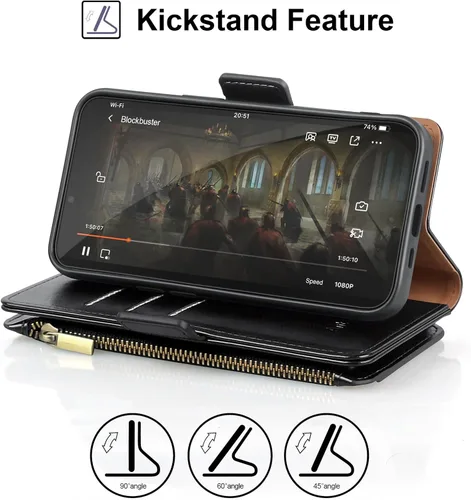 Miniatura 7 de Antsturdy Funda para Samsung Galaxy S22 Ultra 5G con tarjetero para mujeres y hombres, funda para teléfono Galaxy S22 Ultra 5G, bloqueo RFID, piel