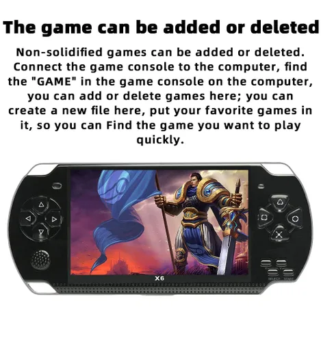 Miniatura 5 de JXD Handheld Game Console 4.3 inch 8GB Built in 2000 Games for Multiple Simulators X6 Retro Video Game Console Mp3/4/Ebook TV Out Mini Hand Portable