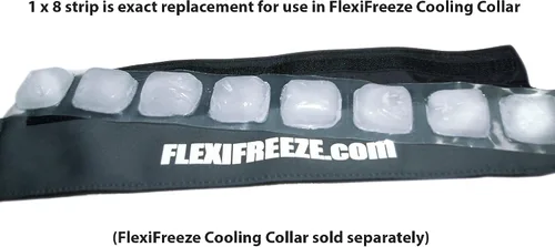 Miniatura 2 de FlexiFreeze Tiras de hielo de repuesto para collar de enfriamiento de 8 cubos (paquete de 6)