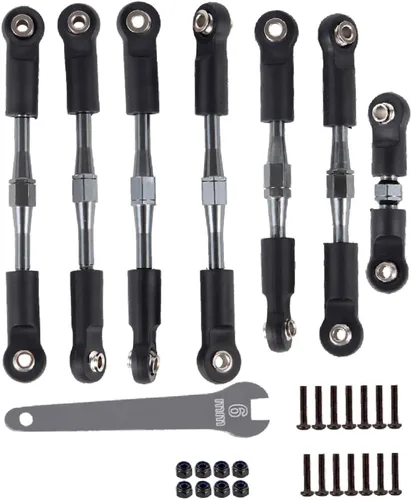 Miniatura 7 de Tensores ajustables para 1/10 Slash/Rustler/Stampede/Bandit VXL 4WD, tensores ajustables Camber Links Toe Link, 7 unidades, rojo Rojo/7 piezas