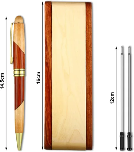 Miniatura 2 de Outus Bolígrafos de madera, regalos de agradecimiento a los empleados para hombres con estuche de negocios, bolígrafo de escritura hecho a mano