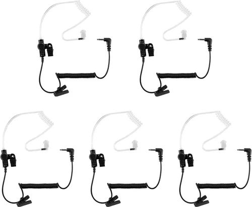 Miniatura 8 de Auricular de policía de 0.138 pulgadas/1 pin solo escucha tubo acústico auricular para altavoz remoto micrófono Motorola Kenwood radio de 2 vías FBI