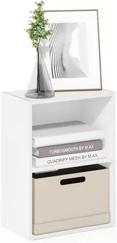 Miniatura 5 de Furinno Luder - Estantería para libros, 2 niveles, color blanco