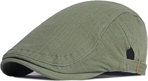 Miniatura 8 de Xinveen Sombreros Newsboy para Hombres Gorra Plana de Algodón Ajustable Transpirable Irlandesa Cabbie Ivy Sombrero de Conducir y Caza