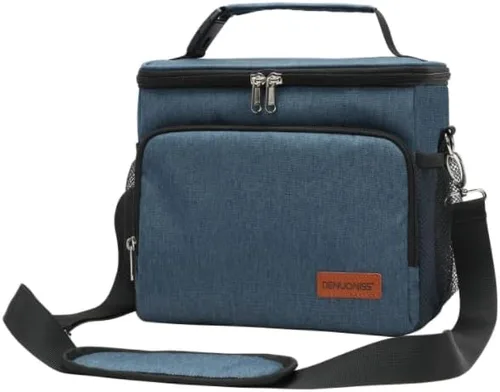 MAxba Lonchera a prueba de fugas para hombres y mujeres, bolsa grande reutilizable con aislamiento, bolsa de mano para el trabajo y la oficina, con