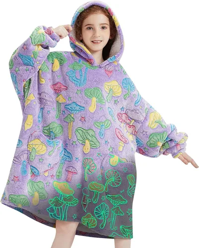 Miniatura 8 de Fiosnow Manta con Capucha de Dinosaurio para Niños Pequeños de 2 a 6 Años, Sudaderas con Capucha Extragrandes para Niñas y Niños