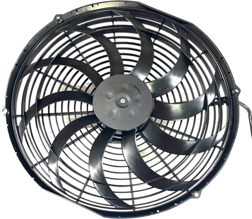 Spal Ventilador empujador 30102048 (16 pulgadas de alto rendimiento; hoja curva; para uso con fusible de 30 amperios a 13 V), 1 paquete