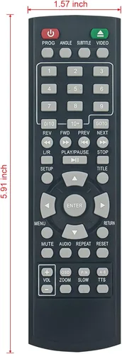 Miniatura 5 de LR03 XL-6046 Reemplazo de control remoto apto para reproductor de DVD Onn 100008761 100093892 ONA18DP001 ONA19DP005 100008761OA