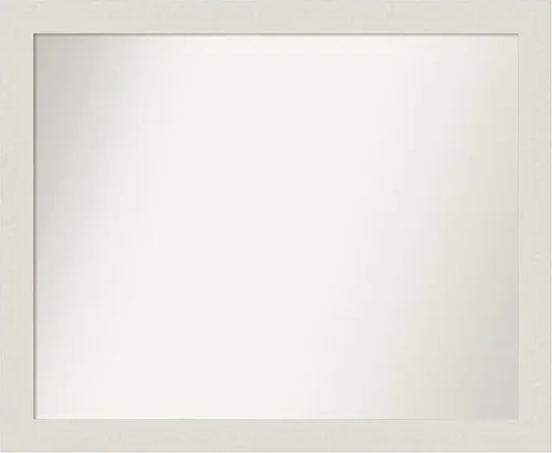 Miniatura 203 de Amanti Art Espejo de baño blanco para sobre el fregadero, 24 x 24 pulgadas, hecho a medida, espejo de tocador cuadrado blanco estrecho, marco