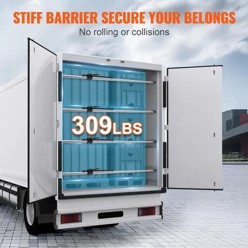 Miniatura 4 de VEVOR Barra de carga, Barra de carga dentada ajustable de 89" a 104", Barra estabilizadora de carga de acero resistente con capacidad de 309 lbs