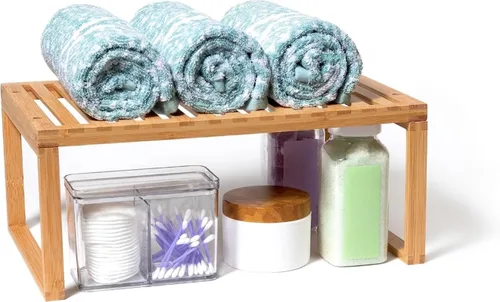 Miniatura 4 de Lipper International Estante de bambú para armario de cocina para organizar una despensa, encimera o baño, 15 5/8 x 10 x 6 1/4 pulgadas