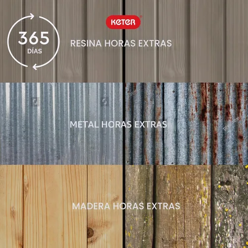 Miniatura 2 de Keter Store-It-Out Prime - Cobertizo de almacenamiento exterior de resina de 4.3 x 3.7 pies con bisagras de fácil elevación, perfecto para Negro