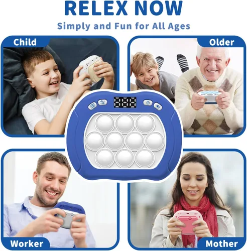 Miniatura 5 de Intoypad Juguete para ansiedad con luz para niños, 6 modos de pantalla LED, controlador de juegos de empuje rápido, juego eléctrico para reventar