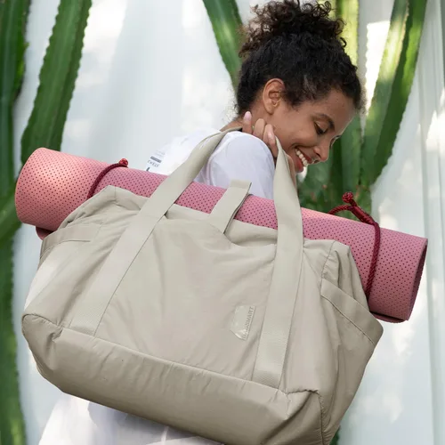 Miniatura 3 de BAGSMART Bolsa de gimnasio para mujeres, bolsa de fin de semana de equipaje de mano para pasar la noche, bolsas de lona de viaje con manga