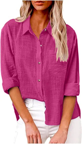 Miniatura 170 de SMIDOW Camisa de algodón y lino con botones para mujer