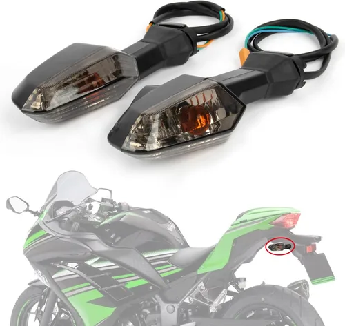 Miniatura 7 de PSLER Luz intermitente trasera delantera trasera para Ninja 650 ER-6F 2012-2016 para Ninja 300 EX300 2012-2016 y para Ninja 1000 2011-2017