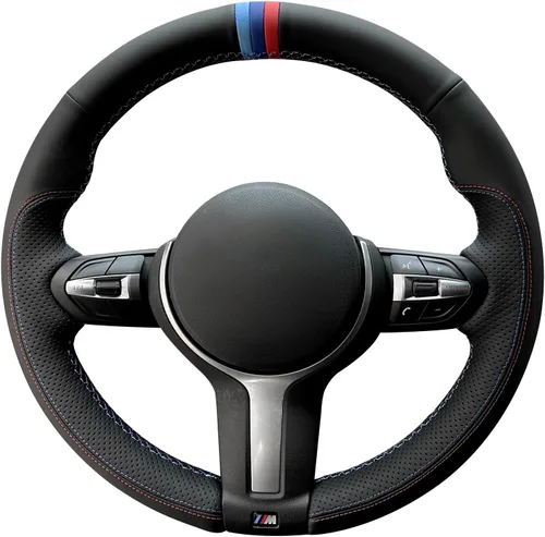 Miniatura 47 de MEWANT - Funda para volante de automóvil cosida a mano de Athsuede para BMW F87 M2 F80 M3 F82 M4 M5 F12 F13 M6 F85 X2 X5 M F86 X6 M F33 F30 M