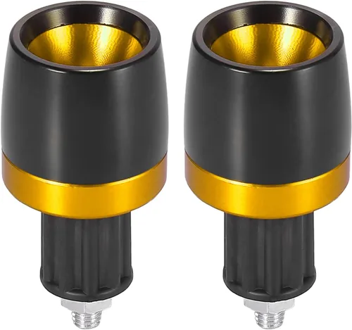 Miniatura 8 de Motoforti 2 unids Universal 0.709 in Manillar End Tapas Plug Bar End CNC Aleación de aluminio para motocicleta Negro