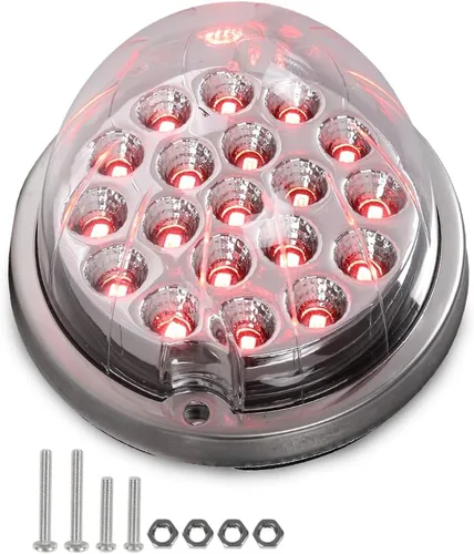 Miniatura 11 de PIT66 Lente transparente Luz LED azul Sandía (19 LED) Marcador de luz intermitente universal