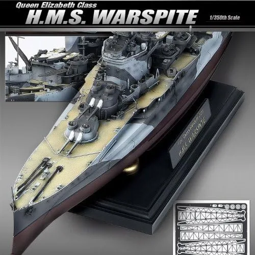 Miniatura 2 de Academy Hobby Model Kits a escala: barcos de batalla y kits de portaaviones (1/350 H.M.S. WARSPITE)