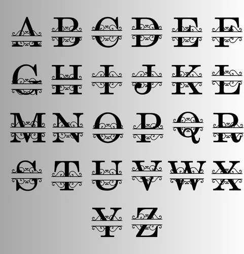 Miniatura 6 de Letrero de Nombre de Metal Personalizado – Monograma de Letra Dividida para Decoración de Pared, Letrero de Apellido Familiar Personalizado, Regalo