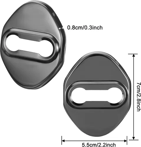 Miniatura 2 de TOMALL 4 piezas Fundas Protectoras para Pestillos de Puerta de Coche Compatibles con Toyota 86 Camry Tacoma RAV4 Corolla Highlander Tundra Prius CHR