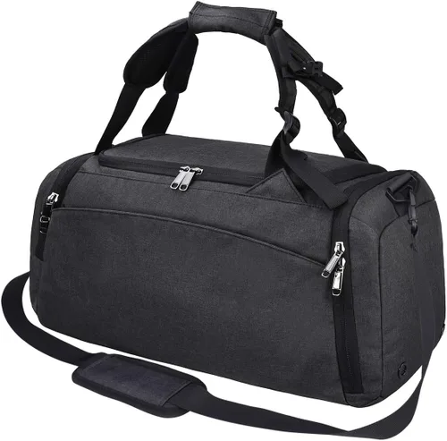 Bolsa de lona impermeable para gimnasio, bolsa de viaje para hombres y mujeres, bolsa de lona con compartimento para zapatos, bolsa de noche 40L,