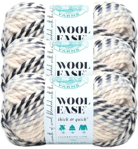 Miniatura 166 de Lion Brand Yarn - Ovillo de lana Wool-Ease Thick & Quick color fuerza aérea