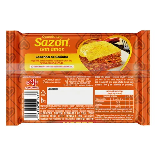 Miniatura 4 de Condimento general Sazon/pasta, papas / 2.12 oz (12 x 0.18 oz) / SAZON/masas