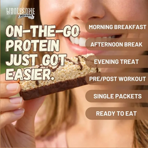 Miniatura 5 de Barritas de Arroz Crujiente de Proteína, 15g de Proteína, 3g-7g de Carbohidratos Netos, Bajo en Carbohidratos, Esponjoso, Suave, Gomoso, Sin Gluten