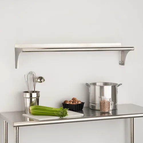 Miniatura 6 de Trinity THA-3326 EcoStorage NSF Estante de pared de acero inoxidable de grado comercial para cocina, garaje, despensa, almacenamiento, 48 pulgadas