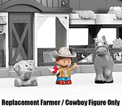 Miniatura 4 de Pieza de repuesto para Fisher-Price Little People Caring for Animals Farm - DWC31 y CHJ51 ~ Figura de repuesto de granjero y vaquero