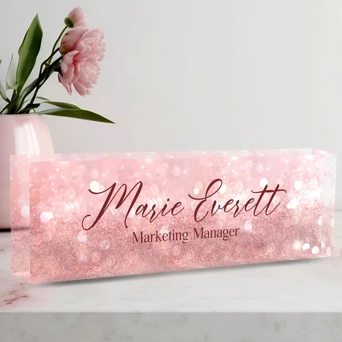 Miniatura 51 de Placa de Nombre Personalizada a Criterio, Placa de Escritorio de Acrílico, Decoración de Oficina para Mujeres y Hombres, Regalos de Agradecimiento