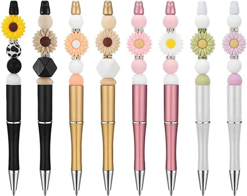 Miniatura 4 de 20 cuentas focales de silicona de margaritas coloridas, 1.181 in, flores sueltas, accesorios para manualidades, llaveros, pulseras, collares