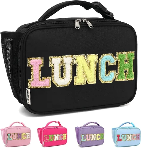Miniatura 28 de GYEUKHAM Lonchera Aislada para la Escuela, Bolsas de Almuerzo Térmicas Reutilizables Duraderas Congelables para Niños Niñas Hombres Mujeres - azul