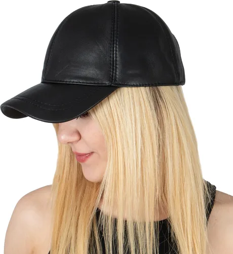 Miniatura 4 de HATSQUARE Gorra de béisbol unisex de cuero genuino